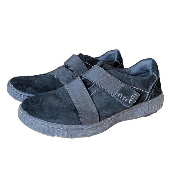 Clarks Caroline Holly Black Suede Slip-On Comfort Loafer Flats Size 9 - Picture 1 of 16